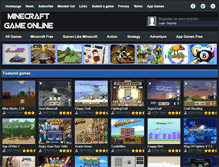 Tablet Screenshot of minecraftgameonline.com